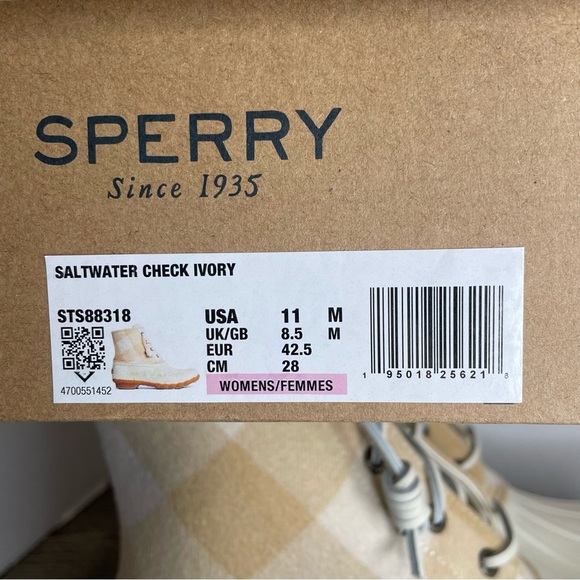 Sperry NEW top-sider Duck Beige Plaid Ankle Boots. Size 11. Women’s - Picture 7 of 9